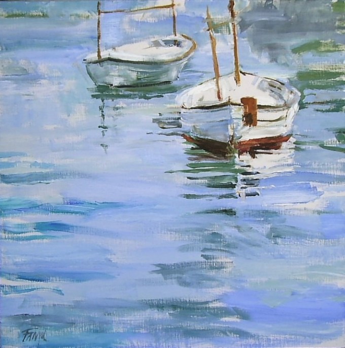 Descanso. Oleo sobre lienzo. 50x50cm. Obra de PilarFanjul.