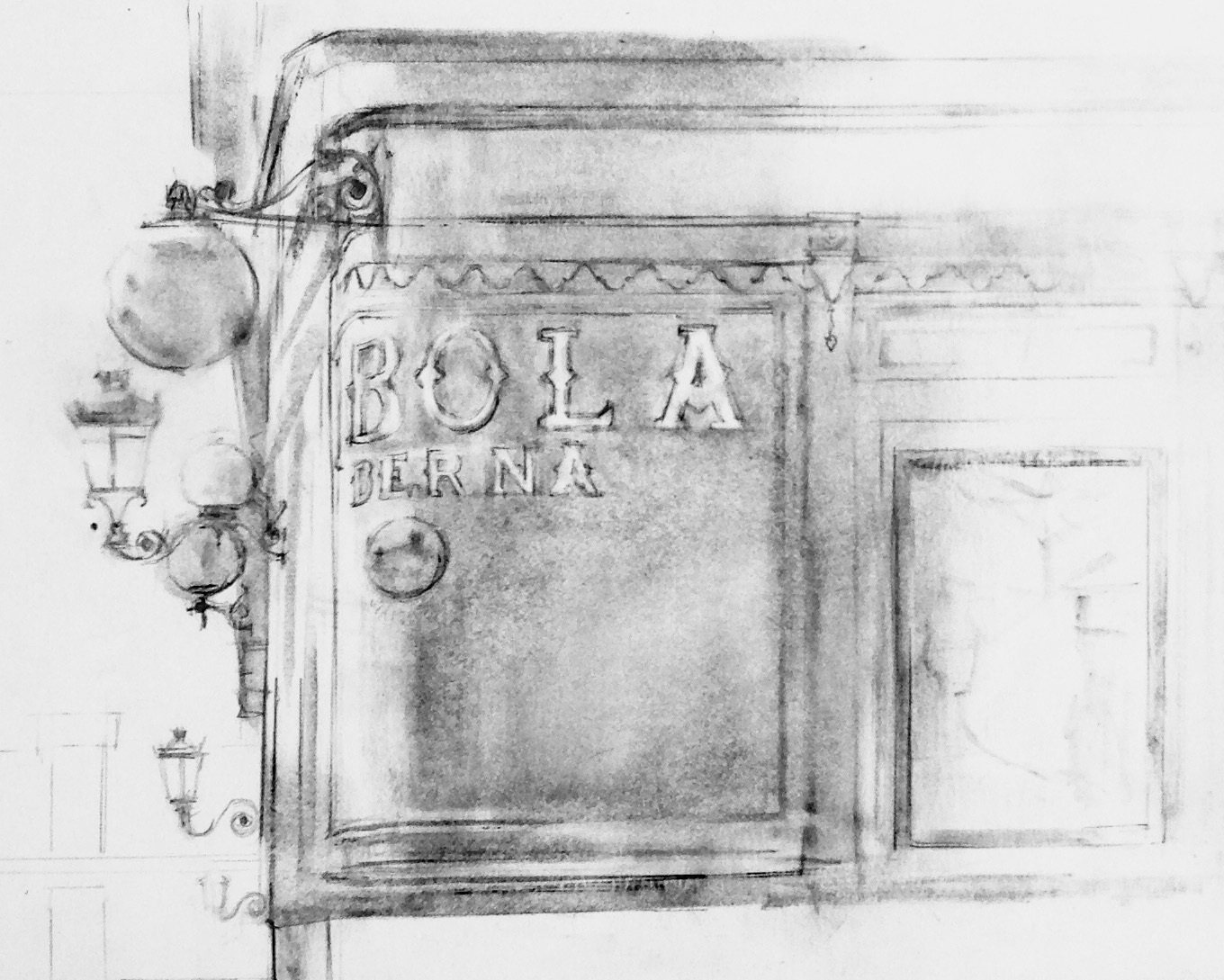 La Bola. Grafito sobre papel. Libro de artista. Dibujo de Pilar Fanjul.