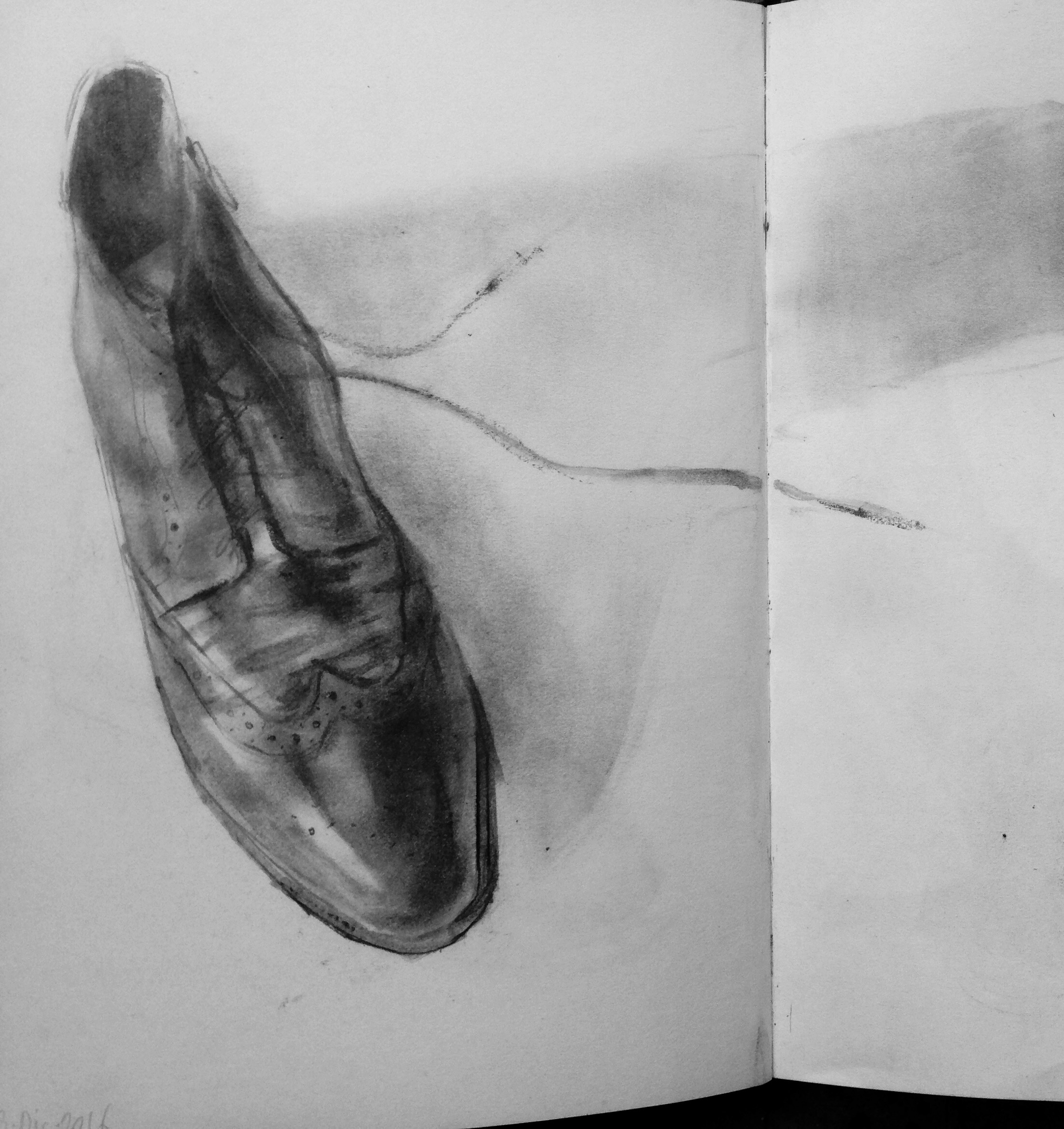 Zapatos (detalle). Libro de artista. Dibujo de Pilar Fanjul
