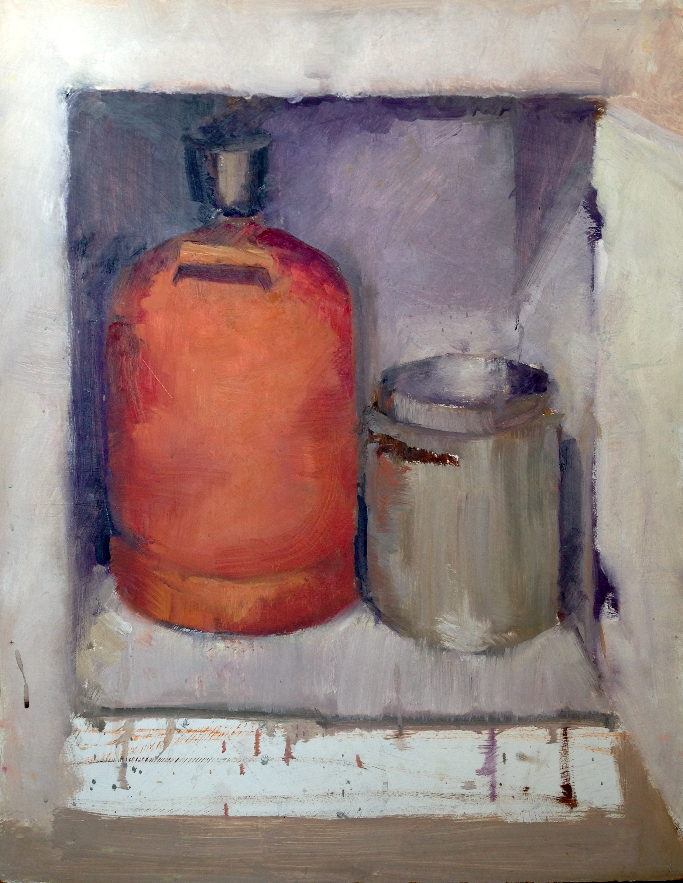 Bombona. Oleo/tabla 74,5x59 cm. Obra de Pilar Fanjul