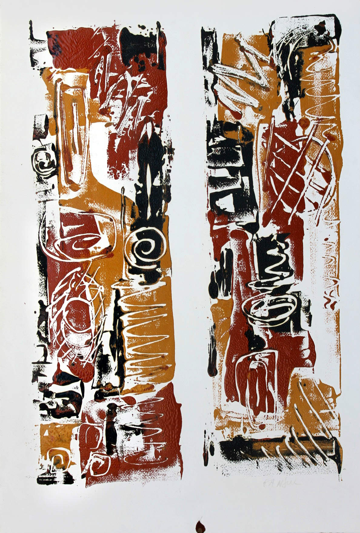 Monotipo II. Tinta sobre papel. 37x55cm. Obra de PilarFanjul.