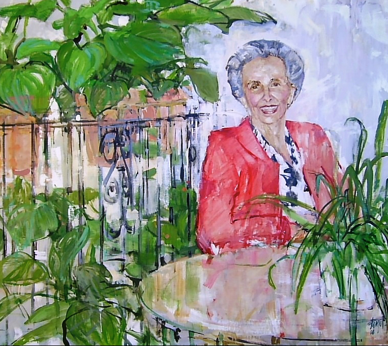 Retrato. Óleo sobre lienzo. Obra de Pilar Fanjul.