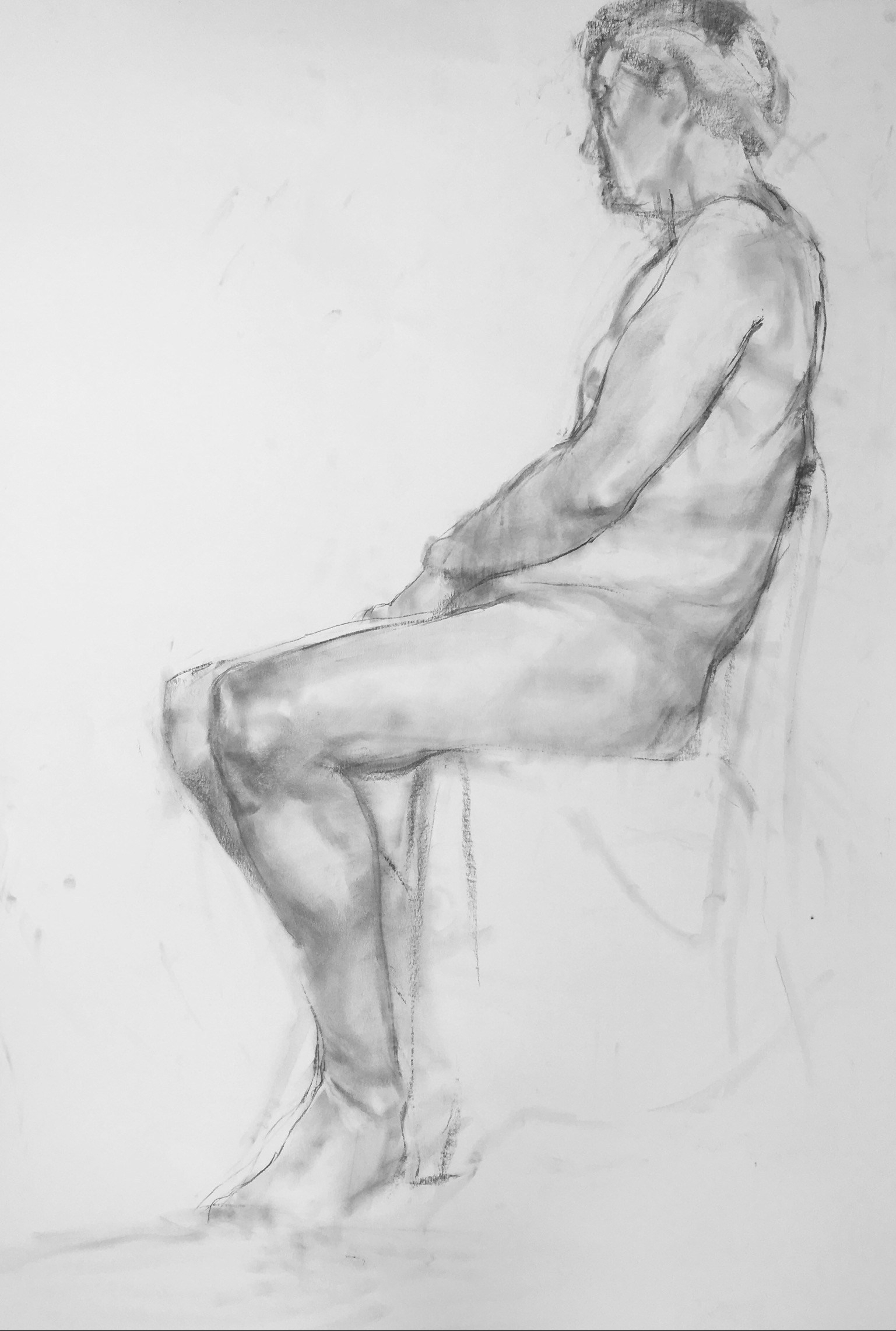 “Antonio”. Grafito/papel. 100x70cm. Dibujo de Pilar Fanjul.