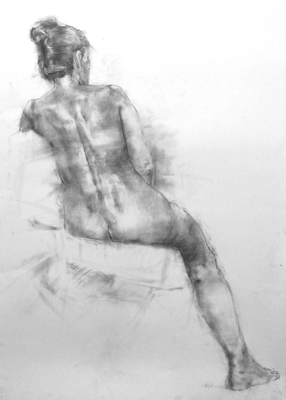 “Esperanza”. Grafito/papel. 100x70cm. Dibujo de Pilar Fanjul.