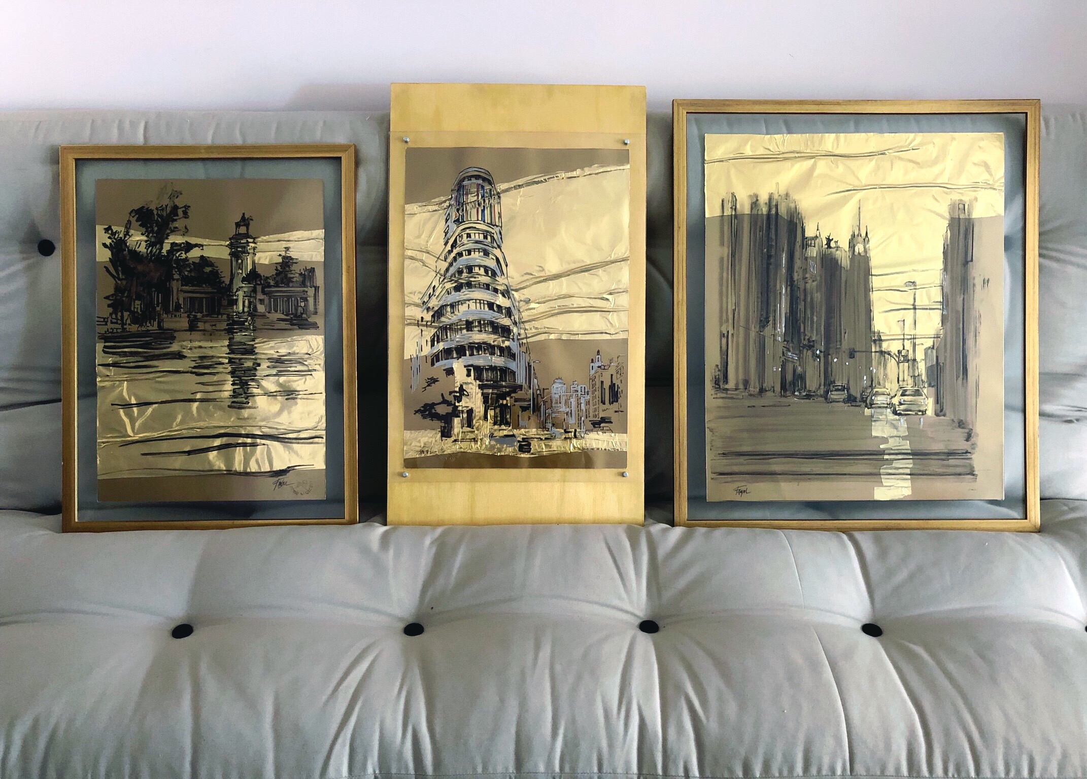 Madrid. Collage. “Retiro”. “Capitol”. “ Gran Vía”.