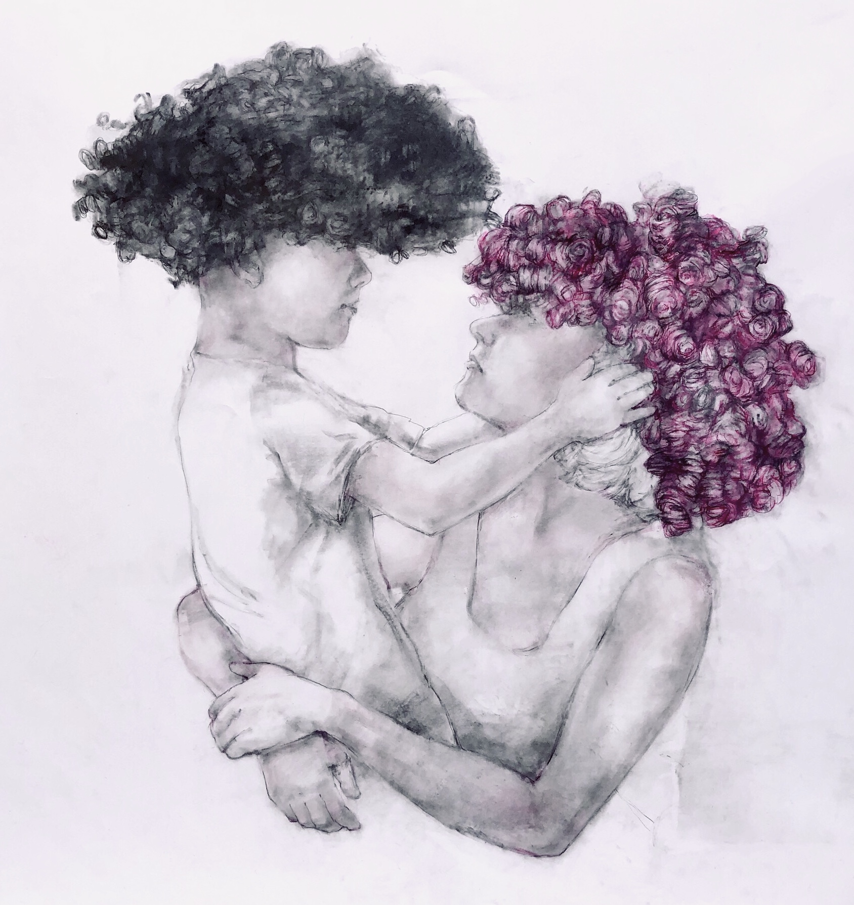 “Mirada”. Mixta/papel. 87x87 cm.